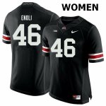 NCAA Ohio State Buckeyes Women's #46 Madu Enoli Black Nike Football College Jersey YPR7745BK